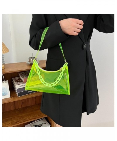 Cute Candy Color Transparent Bag Jelly Bags Purses for Women Large Capacity Handbag Pvc Multipurpose with Chain Green $12.64 ...