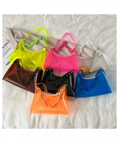 Cute Candy Color Transparent Bag Jelly Bags Purses for Women Large Capacity Handbag Pvc Multipurpose with Chain Green $12.64 ...