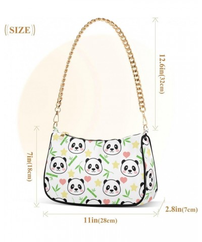 Cute Panda Shoulder Bag for Women Small Purse Fashion Clutch Bag Phone Wallet Purse with Chain Strap for Women Girlfriend $14...