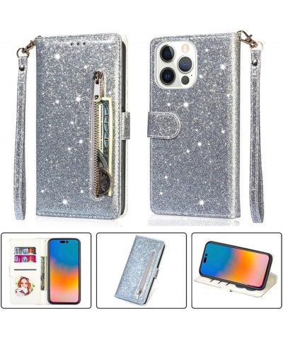 for Google Pixel 6 Magnetic Flip Sparkling Phone Case, Zipper Bag Protective Leather Case Gold Pixel 6 Silver $13.79 Totes