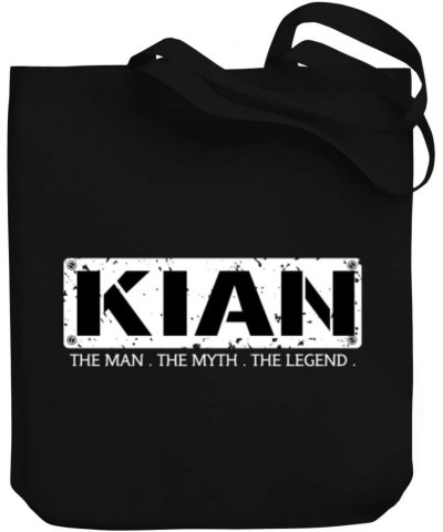 Kian The Man The Myth The Legend Grunge Canvas Tote Bag 10.5" x 16" x 4 $18.40 Totes