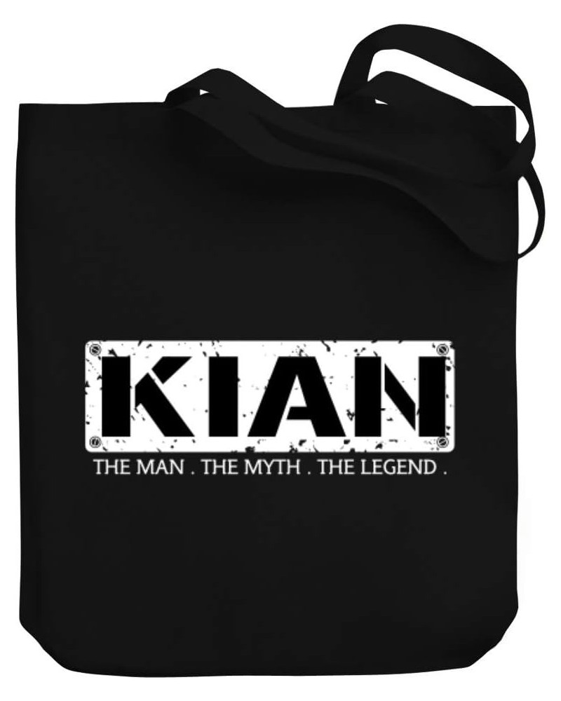 Kian The Man The Myth The Legend Grunge Canvas Tote Bag 10.5" x 16" x 4 $18.40 Totes