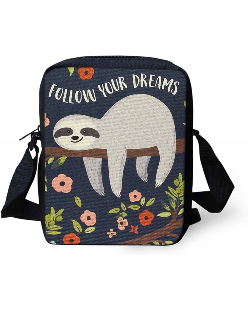 Animal Horse Pattern Women Cross Body Shoulder Bag for School Travel Sloth 6 $9.71 Crossbody Bags