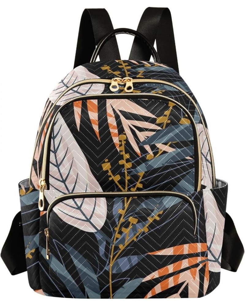 Tropical Leaf Colorful Print Women's Backpack Wallet Casual Small Backpack Fashion Women's Travel Bag School Backpack Color22...