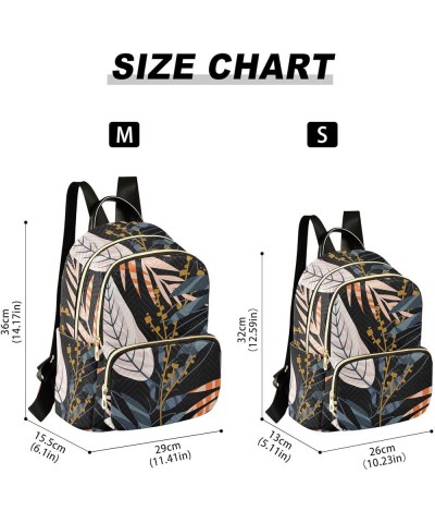 Tropical Leaf Colorful Print Women's Backpack Wallet Casual Small Backpack Fashion Women's Travel Bag School Backpack Color22...