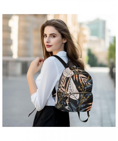 Tropical Leaf Colorful Print Women's Backpack Wallet Casual Small Backpack Fashion Women's Travel Bag School Backpack Color22...