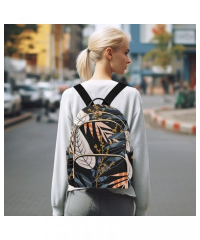 Tropical Leaf Colorful Print Women's Backpack Wallet Casual Small Backpack Fashion Women's Travel Bag School Backpack Color22...