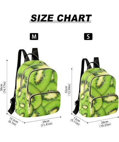 Women Backpack Kiwi Slice Closeup Green Anti-Theft Travel Backpack with Luggage Belt Lightweight Handbag Lady Purse Roomy Dou...