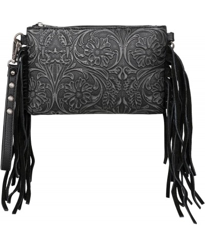 Western Purse for Women Crossbody Bag Wristlet Clutch Purse Z1 Black $21.72 Crossbody Bags