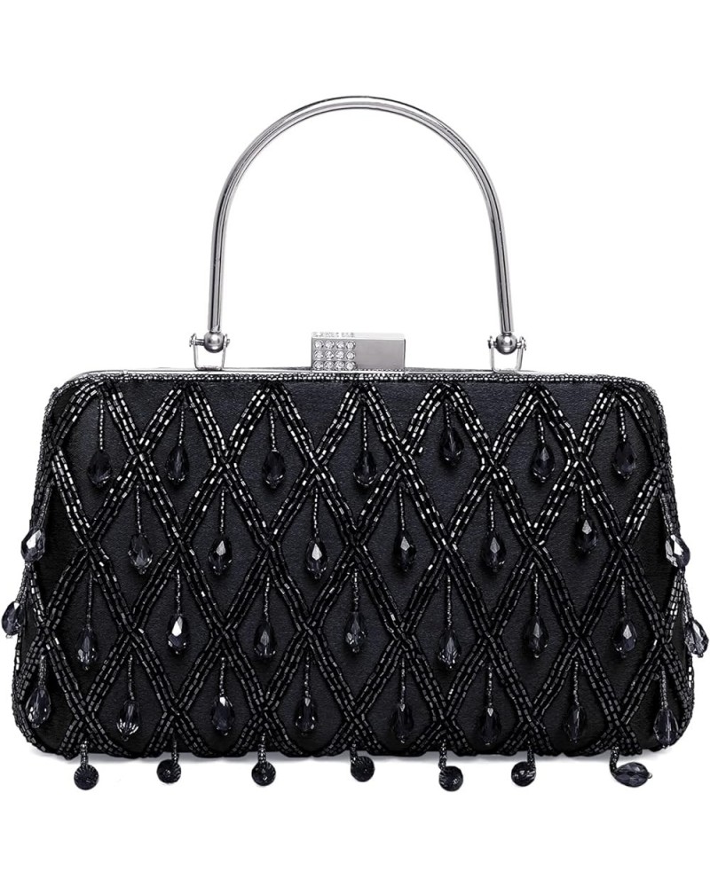 Indian Potli Bags For Women Evening Bag Clutch Ethnic Bride Purse Black $24.98 Evening Bags