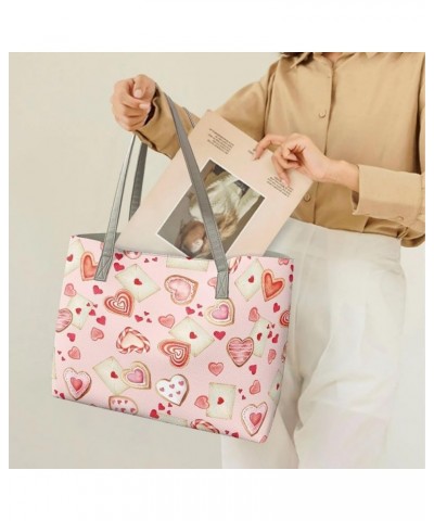 Handbags for Women Purse Leather Crossbody Bag Durable Top Handle Girl Valentine's Day Print $22.50 Totes