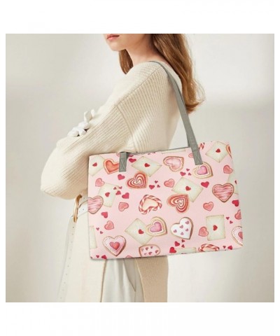 Handbags for Women Purse Leather Crossbody Bag Durable Top Handle Girl Valentine's Day Print $22.50 Totes