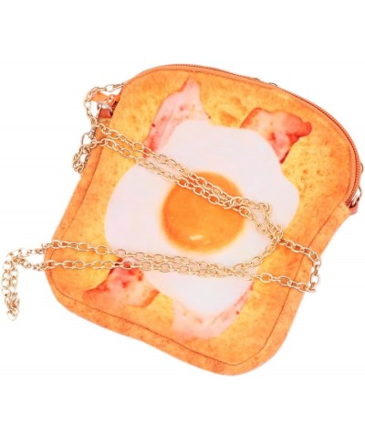 1pc Toast Messenger Bag Plush Toast Crossbody Bag Chain Purse Harajuku Shoulder Pouch Coin Purse Wallet Yellow $9.43 Wallets