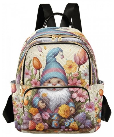 Easter Gnomes Quilted Backpack for Women Travel Bags Shoulder Bag Purse for Daily Work Nurse M Medium $17.97 Backpacks