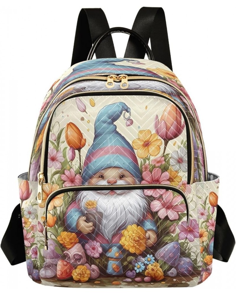 Easter Gnomes Quilted Backpack for Women Travel Bags Shoulder Bag Purse for Daily Work Nurse M Medium $17.97 Backpacks