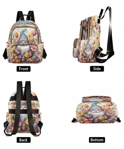 Easter Gnomes Quilted Backpack for Women Travel Bags Shoulder Bag Purse for Daily Work Nurse M Medium $17.97 Backpacks