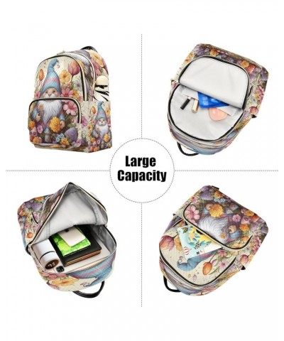 Easter Gnomes Quilted Backpack for Women Travel Bags Shoulder Bag Purse for Daily Work Nurse M Medium $17.97 Backpacks