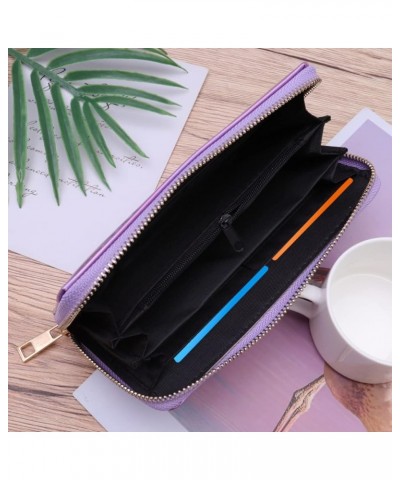 1pc Zipper Leather Wallets Pu Holder Phone Card Clutch Female Girls Coin Cell Women Portfel Money Shining Iridescent Violet P...