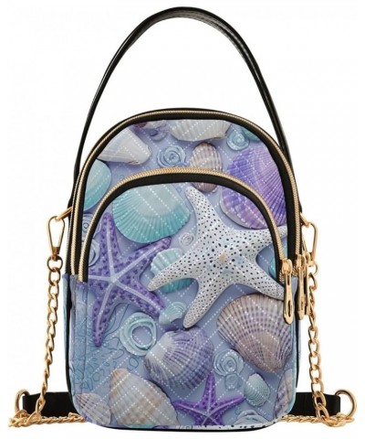 Sea Shells Crossbody with Strap, Shoulder Bag, Crossbody Purses for Women Travel Sea Shells-4 $15.36 Crossbody Bags