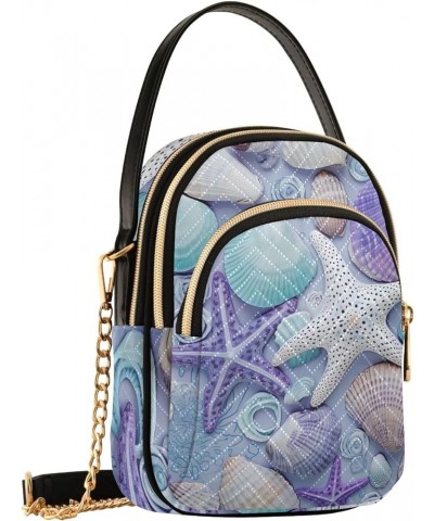 Sea Shells Crossbody with Strap, Shoulder Bag, Crossbody Purses for Women Travel Sea Shells-4 $15.36 Crossbody Bags