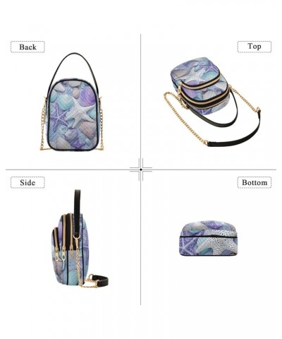 Sea Shells Crossbody with Strap, Shoulder Bag, Crossbody Purses for Women Travel Sea Shells-4 $15.36 Crossbody Bags