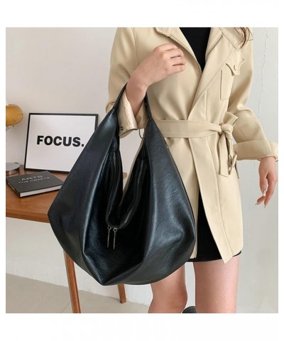 Super Large Dumpling Bag Floppy Hobo Bags for Women Casual Shoulder Bag for Women Handbag Purse Tote Bag Trendy 2024 Brown $2...