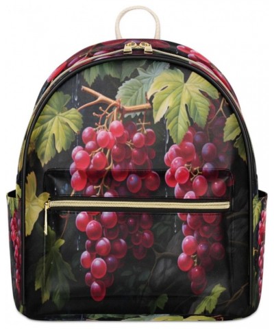 Grapes Backpack Purse for Women PU Leather Lightweight Ladies Shoulder Fashion Satchel Bags Travel Casual Daypack $19.77 Back...