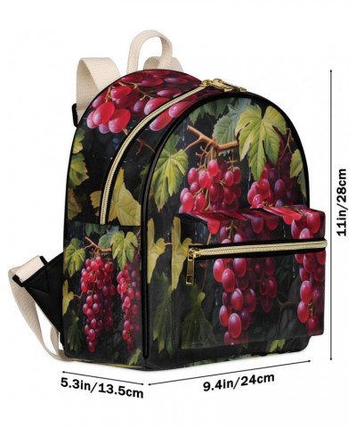 Grapes Backpack Purse for Women PU Leather Lightweight Ladies Shoulder Fashion Satchel Bags Travel Casual Daypack $19.77 Back...