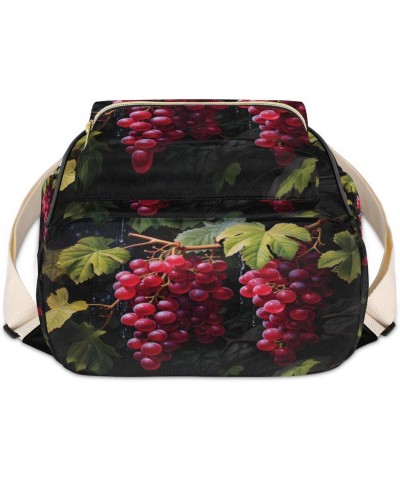 Grapes Backpack Purse for Women PU Leather Lightweight Ladies Shoulder Fashion Satchel Bags Travel Casual Daypack $19.77 Back...