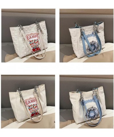 Y2K Fashion Handbag for Women, Shoulder Handbags Women Ladies Crossbody Bag Harajuku Daily Top Handle Bag Aesthetic (Blue-B) ...