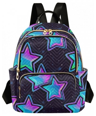 Cartoon Blue Star Fashion Backpack Purse for Women, Casual Daypacks, Ladies Gift for Traveling Hiking Multicolor Small $14.35...