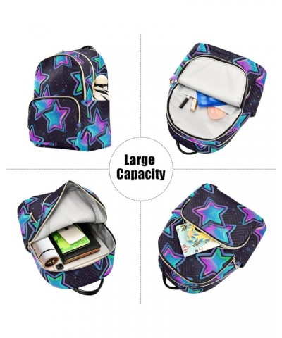 Cartoon Blue Star Fashion Backpack Purse for Women, Casual Daypacks, Ladies Gift for Traveling Hiking Multicolor Small $14.35...