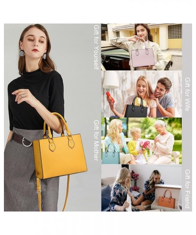 Crossbody Purses and Handbags for Women PU Leather Tote Top Handle Satchel Shoulder Bags Liz Mustard Yellow $13.53 Totes