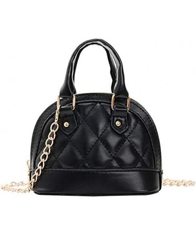 Patent Leather Top Handle Tote Bag Mini Zip Around Dome Shoulder Bag Shell Shape Cross Body Handbag Purse Satchel B-black $14...