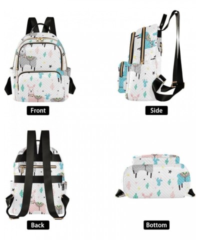 Travel Backpack Purse for Women Fashion Anti-theft Work Casual Llama and Cactus Daypack Shoulder Bag Medium Size Medium $14.8...