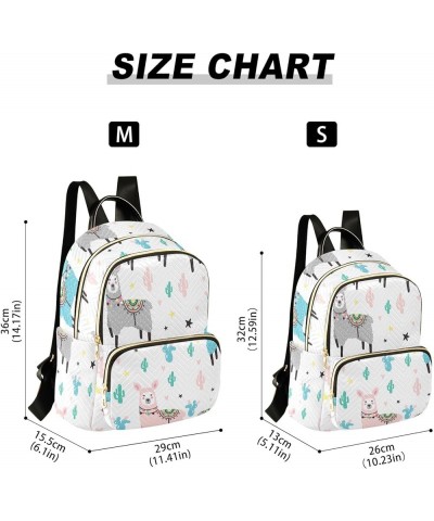 Travel Backpack Purse for Women Fashion Anti-theft Work Casual Llama and Cactus Daypack Shoulder Bag Medium Size Medium $14.8...