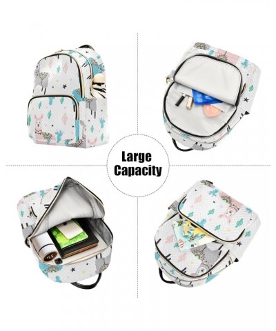 Travel Backpack Purse for Women Fashion Anti-theft Work Casual Llama and Cactus Daypack Shoulder Bag Medium Size Medium $14.8...