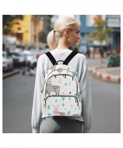 Travel Backpack Purse for Women Fashion Anti-theft Work Casual Llama and Cactus Daypack Shoulder Bag Medium Size Medium $14.8...