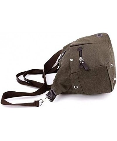 Women's Casual Canvas Shoulder Travel Diagonal Top-handle Bag Satchel Tote Purse Handbags and Shoulder Bags Army Green $25.06...