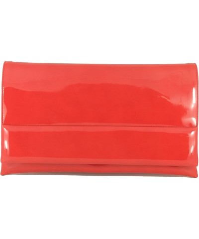 Womens Real British Hand Made Clutch Purse Shoulder Cross-body Bag in Patent Red $26.39 Clutches