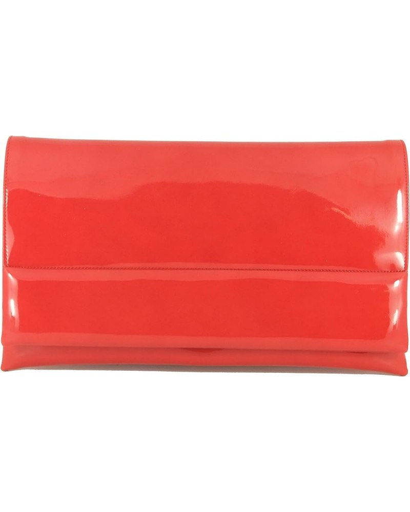 Womens Real British Hand Made Clutch Purse Shoulder Cross-body Bag in Patent Red $26.39 Clutches