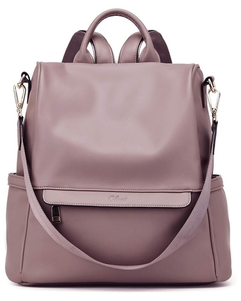 Womens Backpack Purse Fashion Leather Large Travel Bag Ladies Shoulder Bags Black 1-3 Brownish Purple $25.54 Backpacks