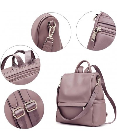 Womens Backpack Purse Fashion Leather Large Travel Bag Ladies Shoulder Bags Black 1-3 Brownish Purple $25.54 Backpacks