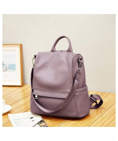 Womens Backpack Purse Fashion Leather Large Travel Bag Ladies Shoulder Bags Black 1-3 Brownish Purple $25.54 Backpacks