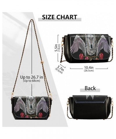 Crossbody Bags for Women Trendy Women's Black Shoulder Bag Small PU Leather Flap Cross Body Bag Handbags Pattern14 $21.31 Cro...