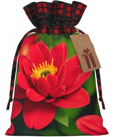 Retro Flower Christmas Gift Bag - Stylish Eco-Friendly Polyester Bag For Your Festive Presents Red Beautiful Flower Medium $9...