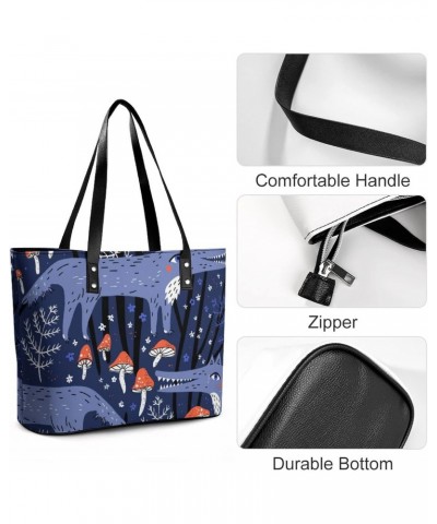 Womens Handbag Wolf Leather Tote Bag Top Handle Satchel Bags For Lady $16.45 Totes