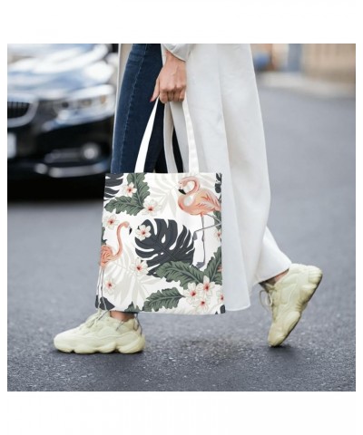 Flamingos Single Shoulder Fashion Canvas Tote Shopping Bags Handbags For Men And Women Flamingos13 $10.73 Totes