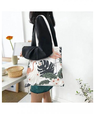 Flamingos Single Shoulder Fashion Canvas Tote Shopping Bags Handbags For Men And Women Flamingos13 $10.73 Totes