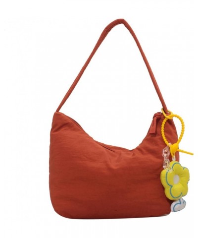 Casual Nylon Crossbody Bag for Women Canvas Shoulder Bag Hobo Bag Underarm Bag Handbag Orange $29.13 Totes